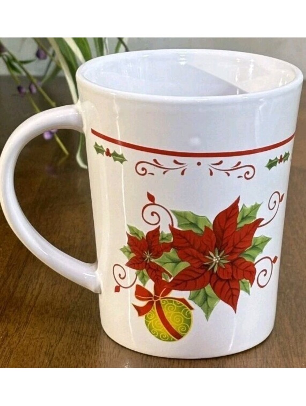 Christmas Poinsettia Pair of Mugs by Royal Norfolk 12oz New without Tags